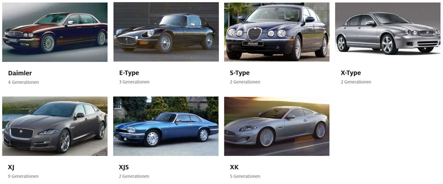 Автомобили Jaguar выпуск которых прекращен